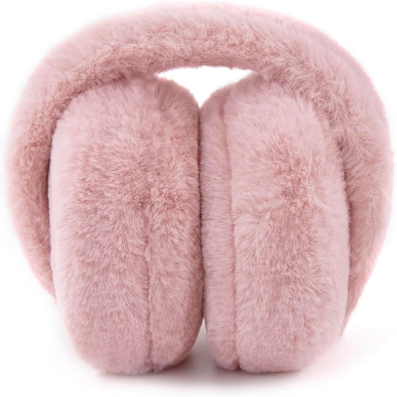 YATANAM Women Ear Muffs Winter Girls White Earmuffs Fuzzy Kids Black Ear Muff Cute Fluffy Ear Warmers Foldable Ear Covers Boy - Image 2